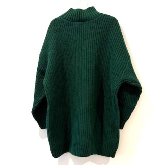 Gap Evergreen Oversized Turtleneck Mini Sweater Dress - Picture 2 of 6